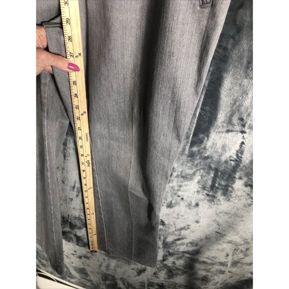 Jacky Vanilia Becky Gray Denim Trouser Pants Size 14 With Zip Pockets - Picture 8 of 16